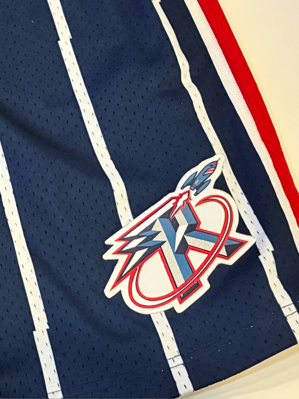 Mitchell & Ness Navy Shorts with White Drawstring Houston Rockets